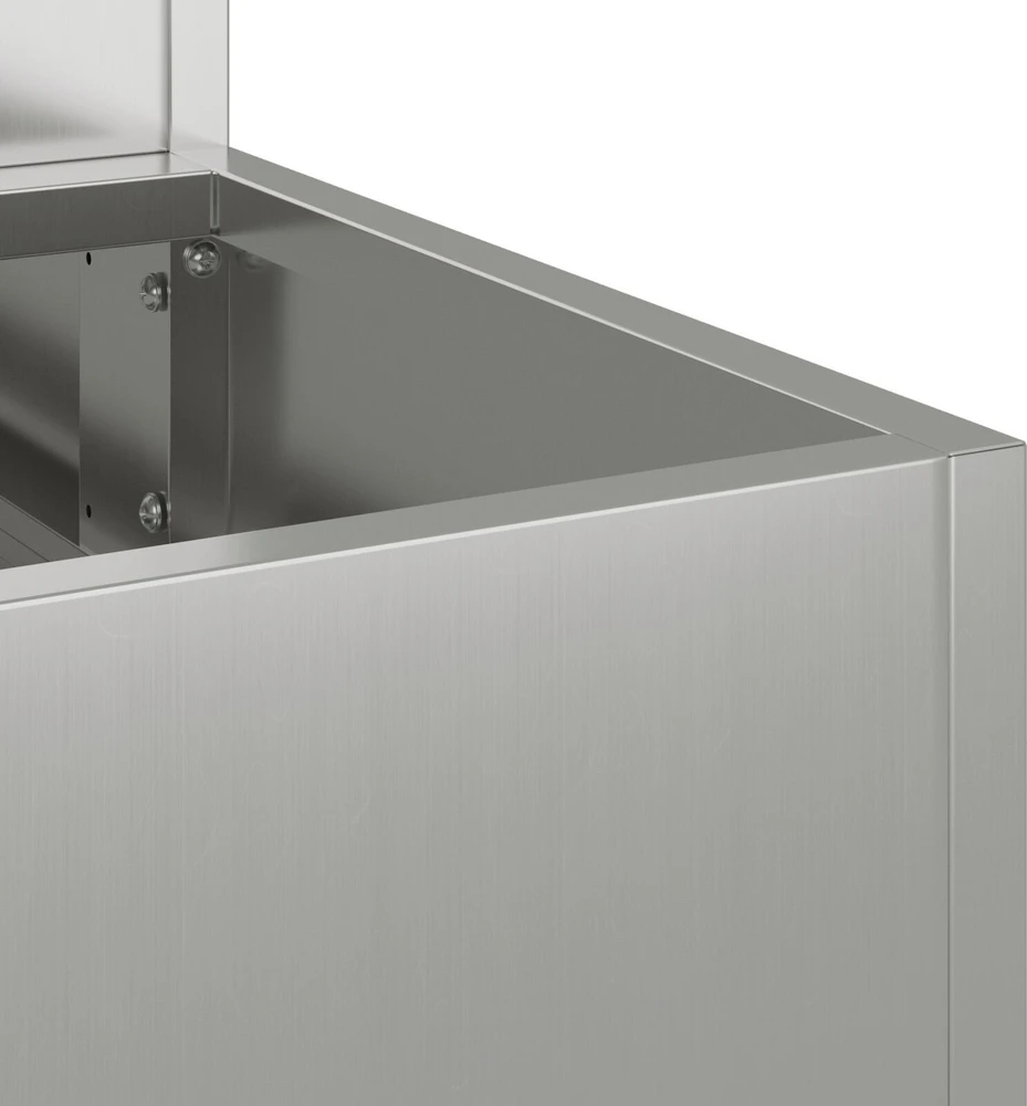 Sodo vazonas Sidabro 100 x 60 x 45 cm Cinkuota plienas