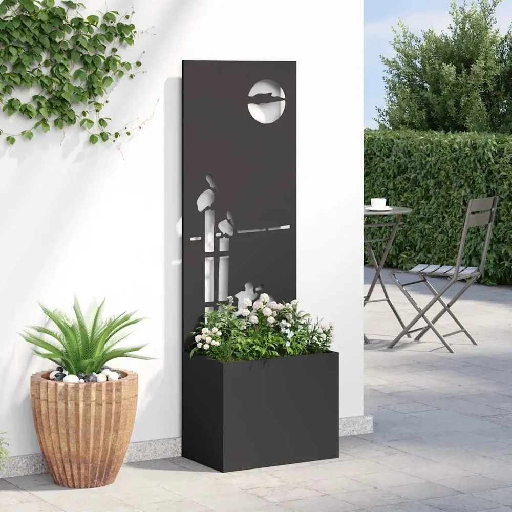 Sodo privatumo ekranas „Fretwork“ Juoda 50 x 32 x 150 cm