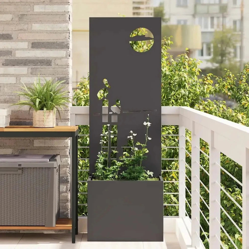 Sodo privatumo ekranas „Fretwork“ Juoda 50 x 32 x 150 cm