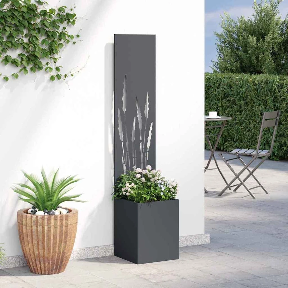 Sodo privatumo ekranas „Fretwork“ Antracitas 32 x 32 x 150 cm