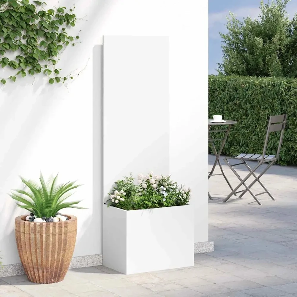 Sodo privatumo ekranas „Fretwork“ Balta 50 x 32 x 150 cm