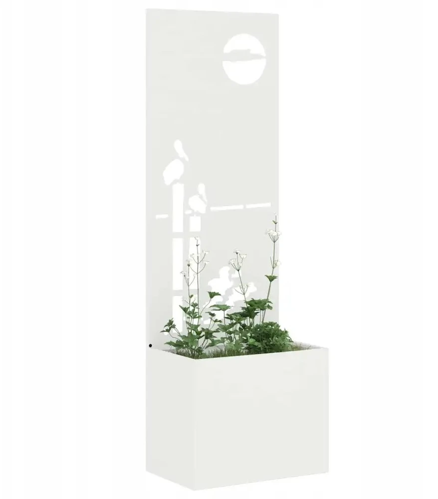 Sodo privatumo ekranas „Fretwork“ Balta 50 x 32 x 150 cm