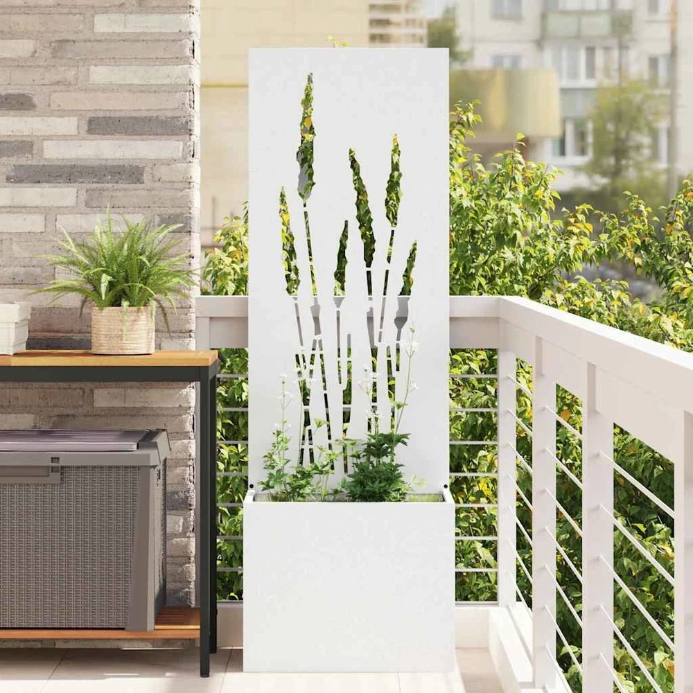 Sodo privatumo ekranas „Fretwork“ Balta 50 x 32 x 150 cm