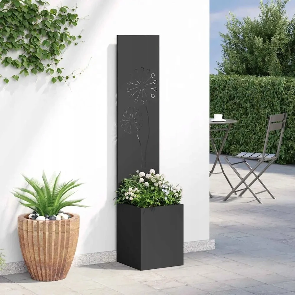 Sodo privatumo ekranas „Fretwork“ Juoda 32 x 32 x 150 cm