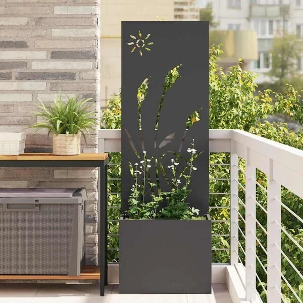 Sodo privatumo ekranas „Fretwork“ Juoda 50 x 32 x 150 cm