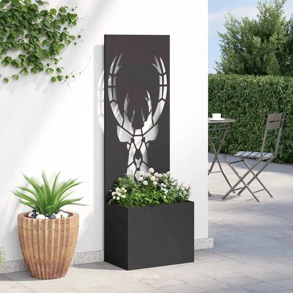 Sodo privatumo ekranas Gyvūnų raštai Juoda 50 x 32 x 150 cm