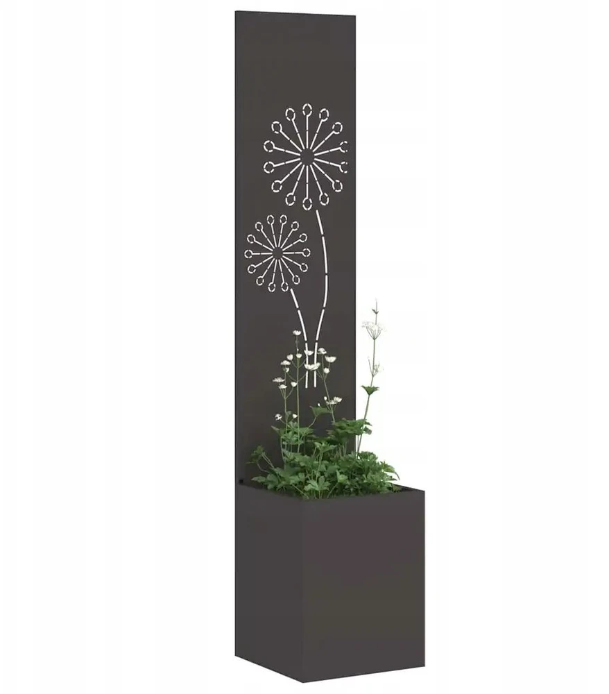 Sodo privatumo ekranas „Fretwork“ Juoda 32 x 32 x 150 cm