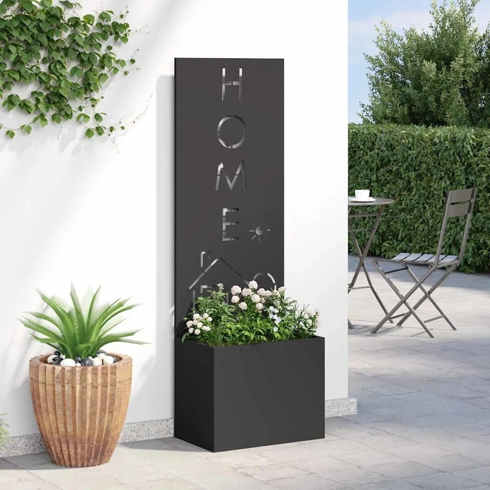 Sodo privatumo ekranas „Fretwork“ Juoda 50 x 32 x 150 cm