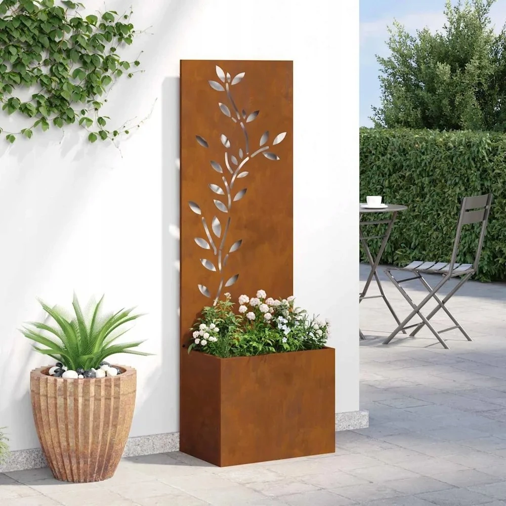 Sodo privatumo ekranas Gėlių Rūdijanti 50 x 32 x 150 cm