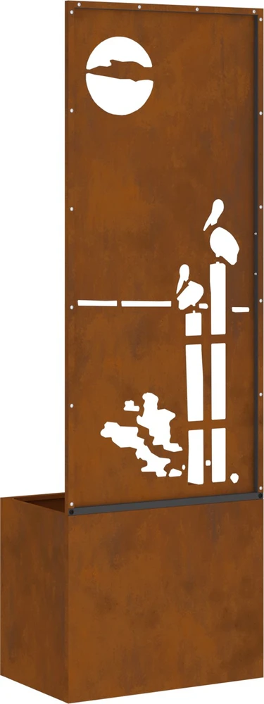 Sodo privatumo ekranas „Fretwork“ Rūdijanti 50 x 32 x 150 cm