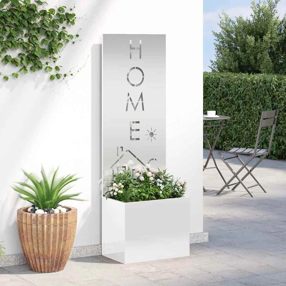 Sodo privatumo ekranas „Fretwork“ Sidabro 50 x 32 x 150 cm