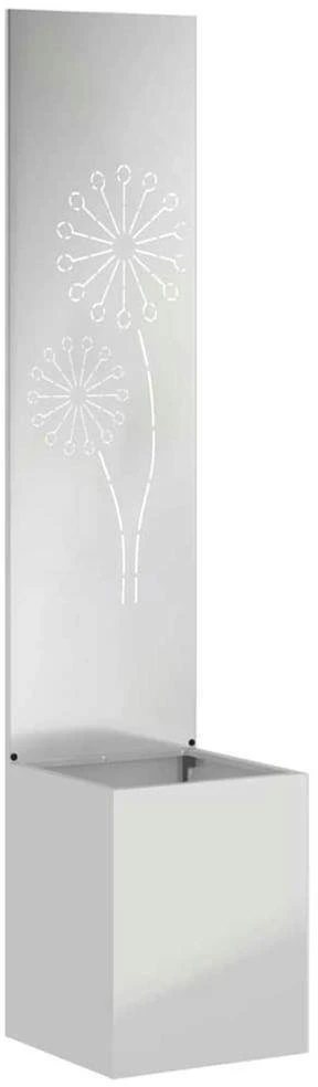 Sodo privatumo ekranas „Fretwork“ Sidabro 32 x 32 x 150 cm
