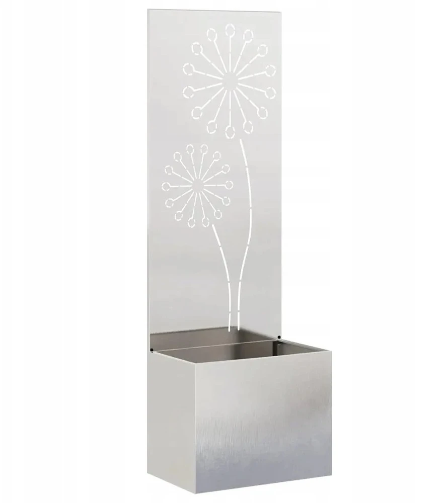 Sodo privatumo ekranas „Fretwork“ Sidabrinė 50 x 32 x 150 cm