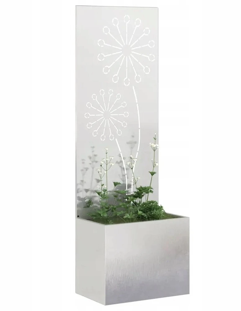 Sodo privatumo ekranas „Fretwork“ Sidabrinė 50 x 32 x 150 cm