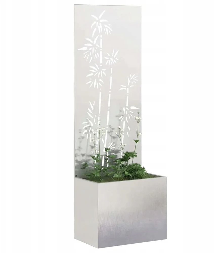 Sodo privatumo ekranas Gėlių Sidabrinė 50 x 32 x 150 cm