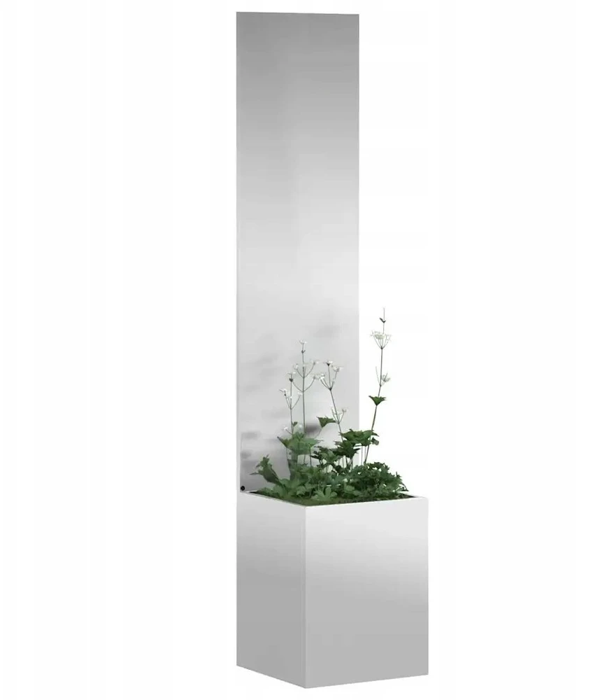 Sodo privatumo ekranas „Fretwork“ Sidabro 32 x 32 x 150 cm