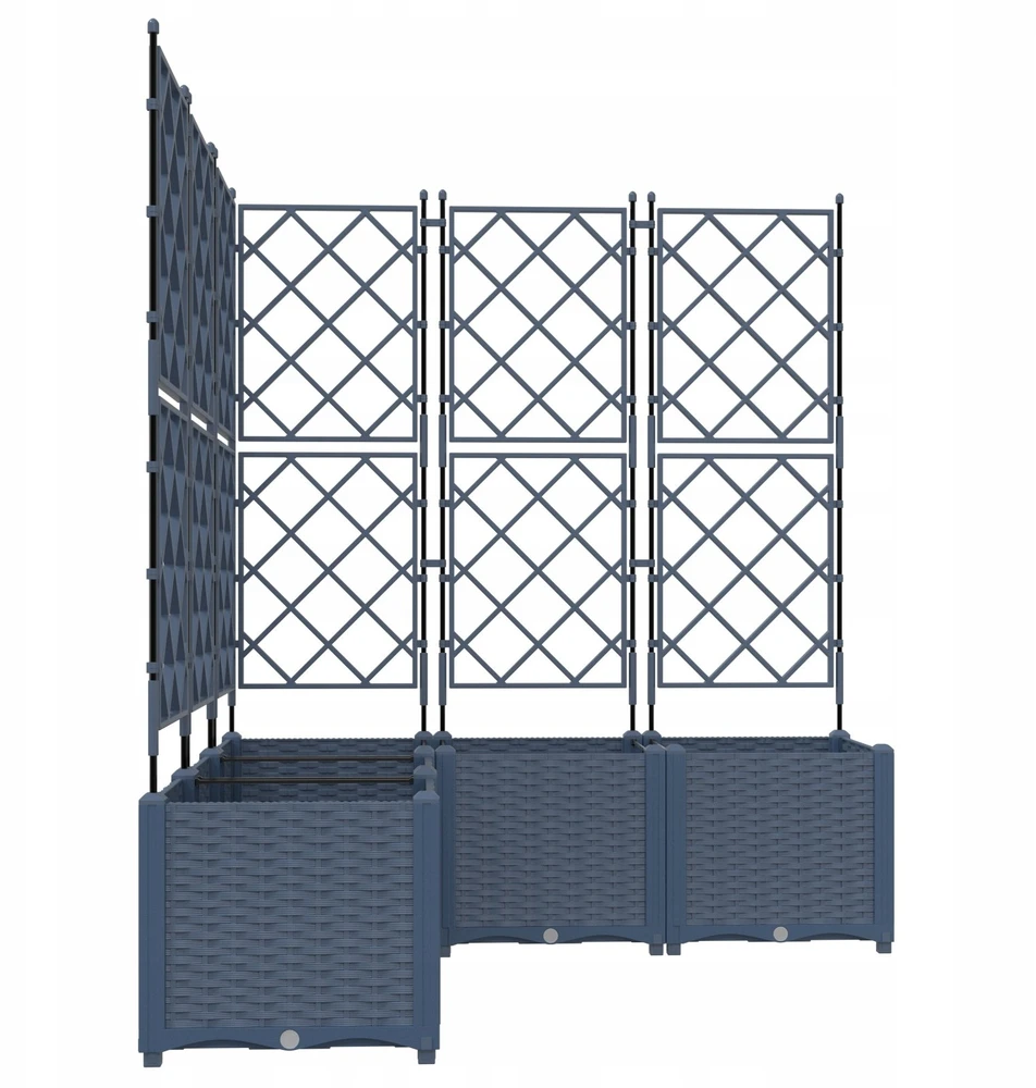 Sodo vazonas 5 vnt. Pilka 120 x 120 x 143 cm PP