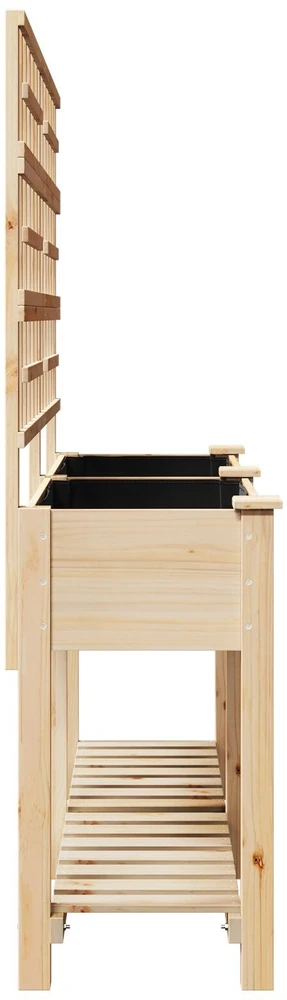 Sodo vazonas Smėlio 161 x 46 x 152,5 cm Kietasis pušinis medis