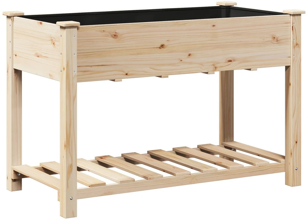 Sodo vazonas Smėlio 115 x 59 x 76,5 cm Kietasis pušinis medis