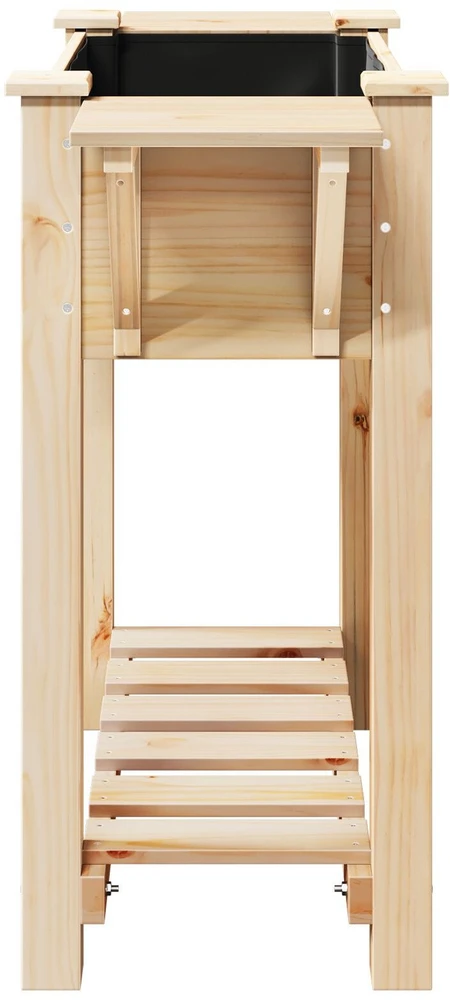 Sodo vazonas Smėlio 111 x 37 x 76,5 cm Kietasis pušinis medis