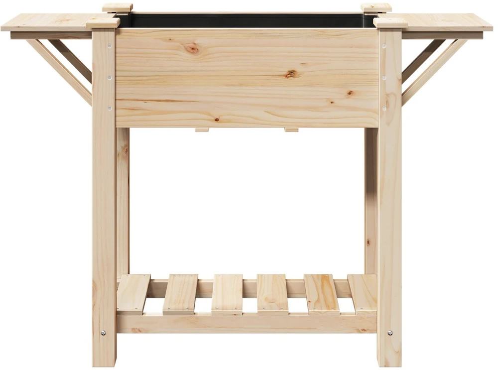 Sodo vazonas Smėlio 111 x 37 x 76,5 cm Kietasis pušinis medis