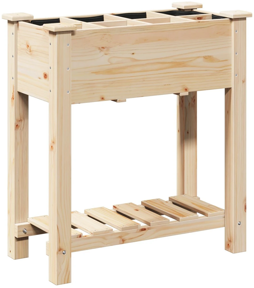 Sodo vazonas Smėlio 71 x 37 x 76,5 cm Kietasis pušinis medis