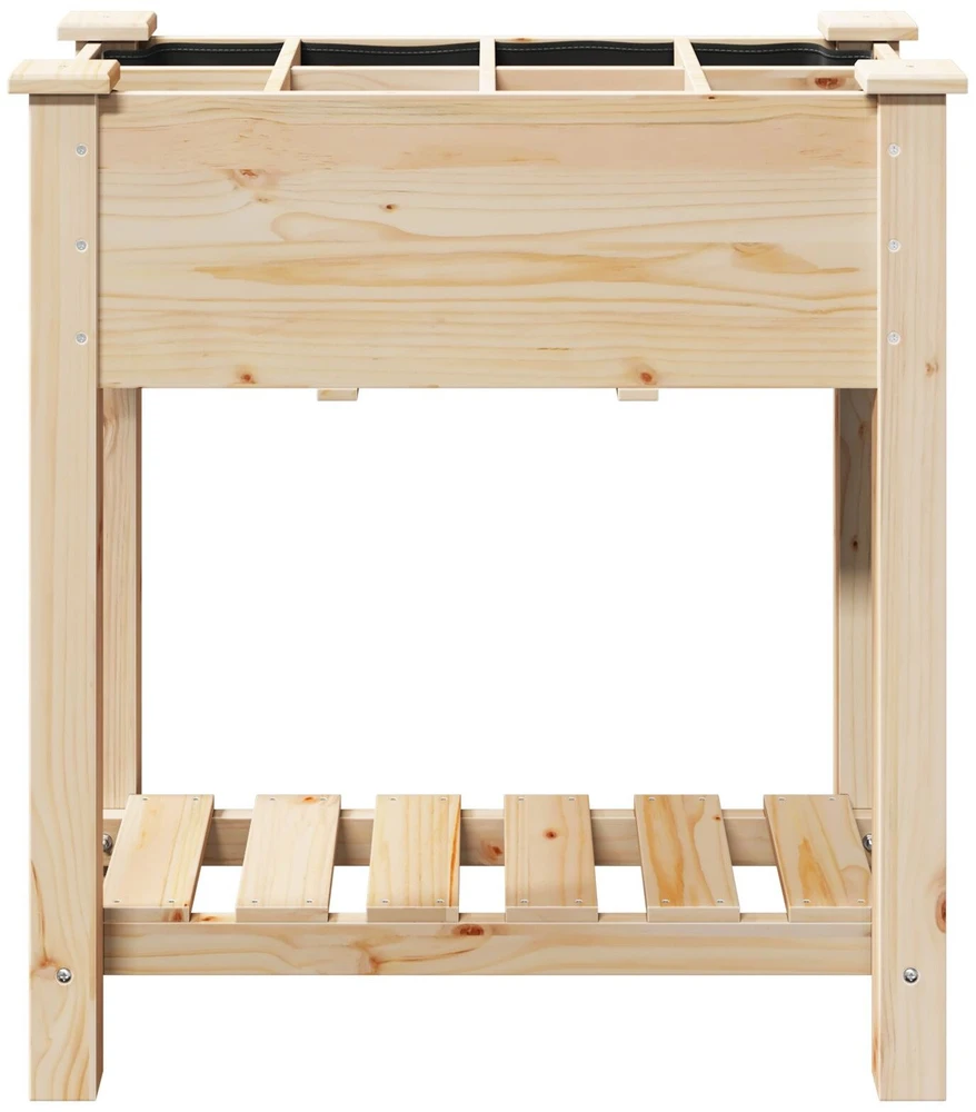 Sodo vazonas Smėlio 71 x 37 x 76,5 cm Kietasis pušinis medis