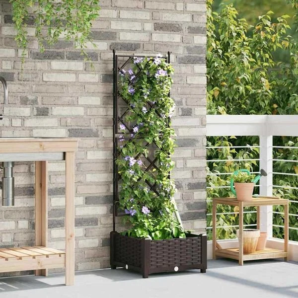 Sodo vazonas 3 vnt. Pilka 120 x 40 x 143 cm PP