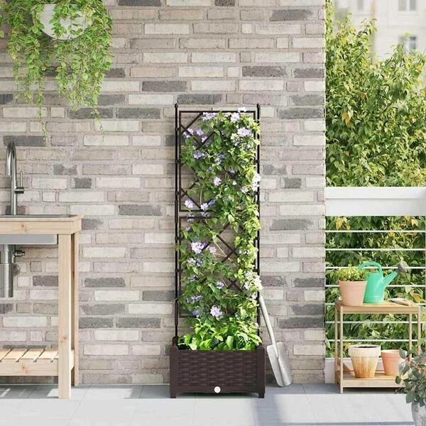 Sodo vazonas 3 vnt. Pilka 120 x 40 x 143 cm PP