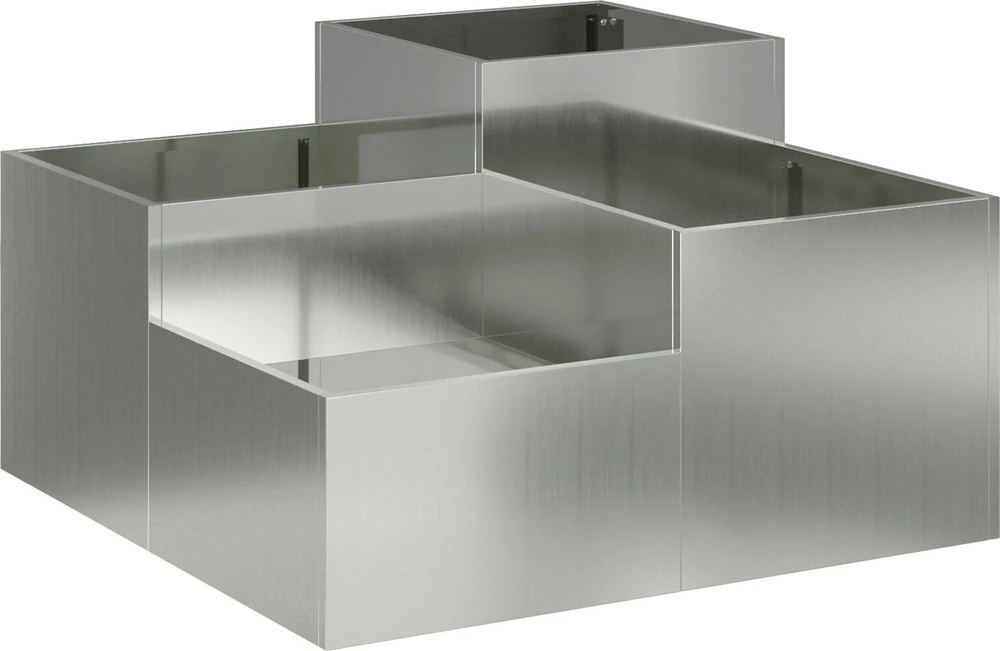 Sodo vazonas Sidabro 80 x 80 x 48 cm Galvanizuotas plienas