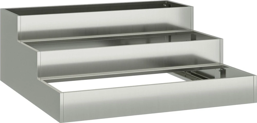Sodo vazonas Sidabro 90 x 90 x 35 cm Cinkuota plienas