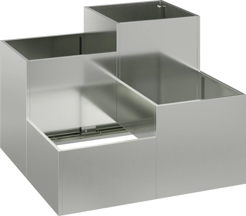 Sodo vazonas Sidabro 80 x 80 x 60 cm Galvanizuotas plienas