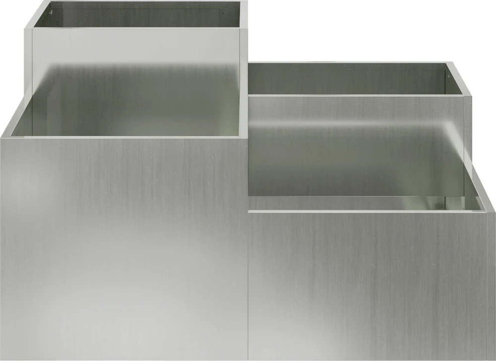 Sodo vazonas Sidabro 80 x 80 x 48 cm Galvanizuotas plienas