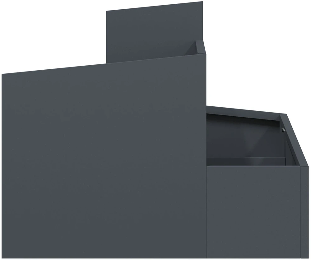 Sodo vazonas Antracito 60 x 60 x 50 cm Šaltai valcuotas plienas