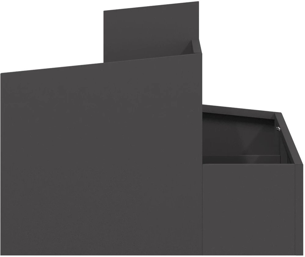 Sodo vazonas Juoda 60 x 60 x 50 cm Šaltai valcuotas plienas