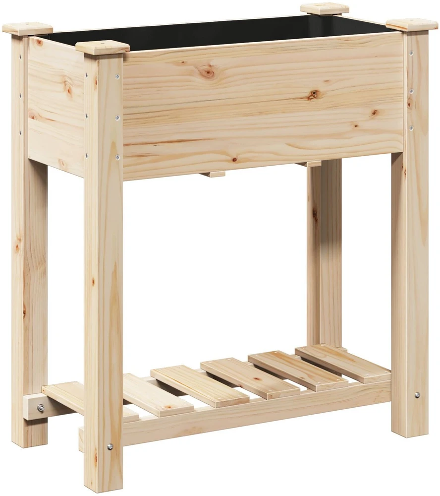 Sodo vazonas Smėlio 71 x 37 x 76,5 cm Kietasis pušinis medis