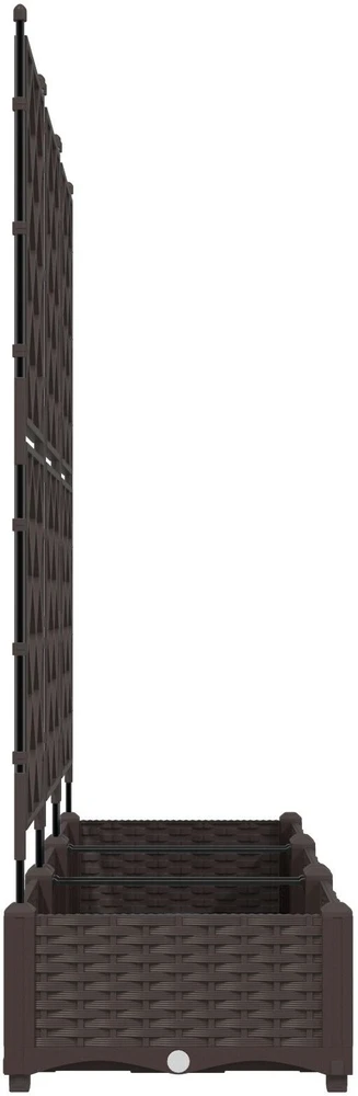Sodo vazonas 3 vnt. Ruda 120 x 40 x 125,5 cm PP