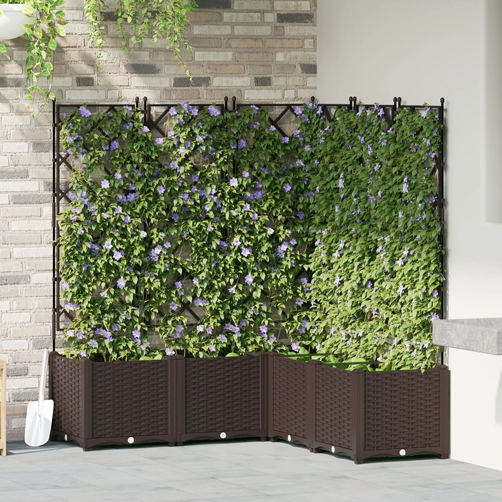 Sodo vazonas 5 vnt. Ruda 120 x 120 x 143 cm PP