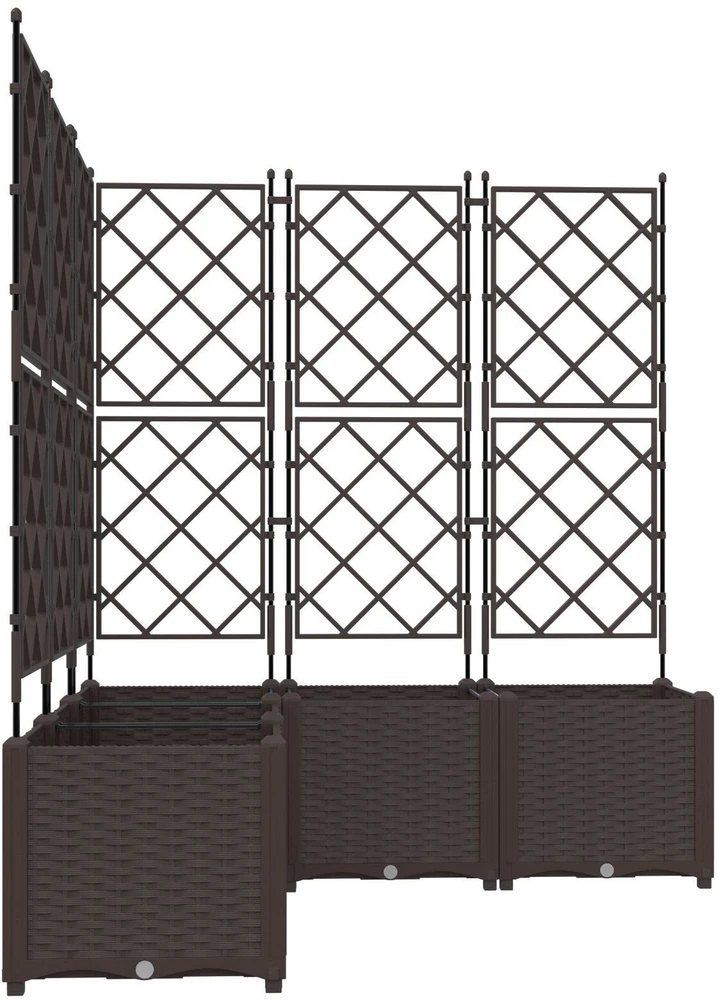 Sodo vazonas 5 vnt. Ruda 120 x 120 x 143 cm PP