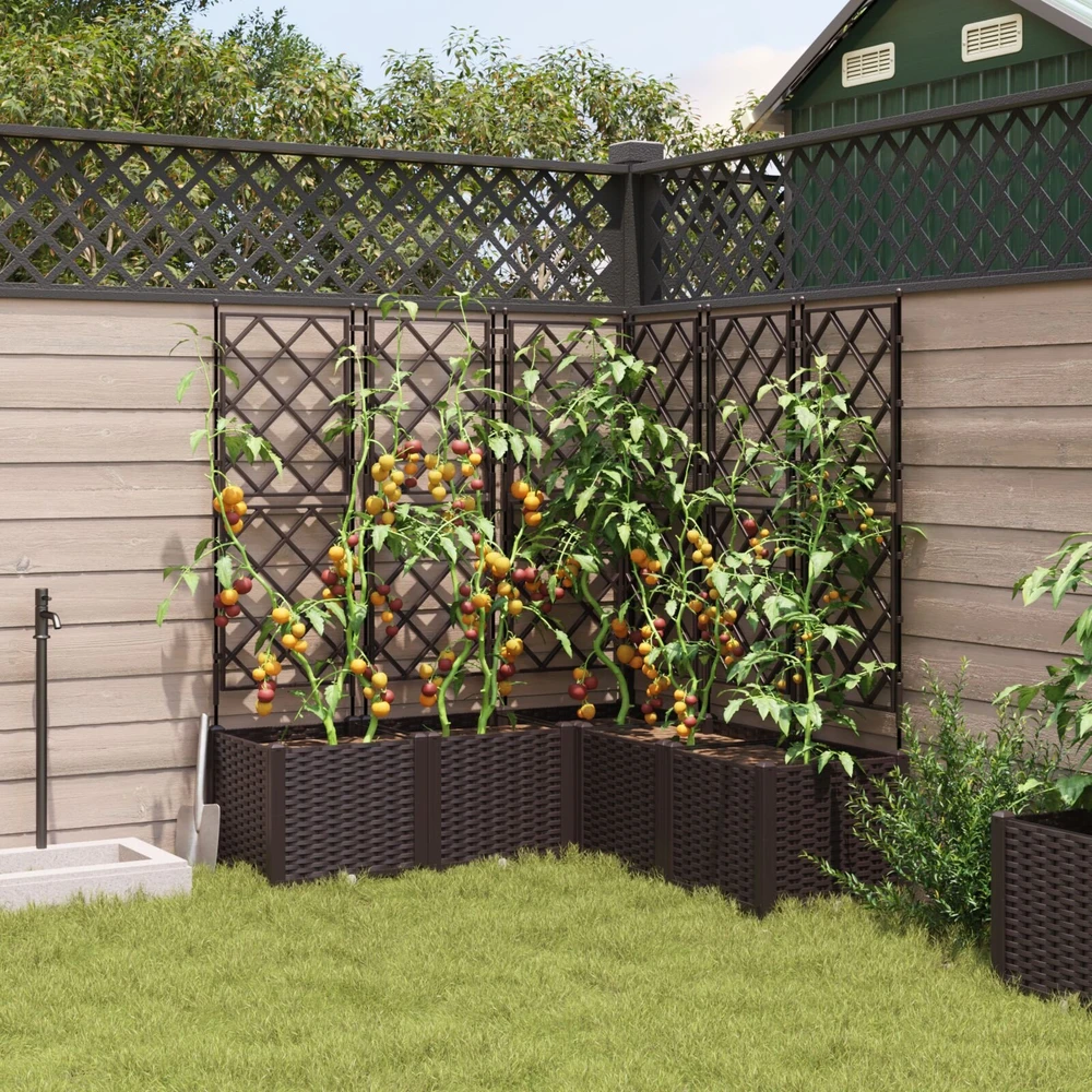 Sodo vazonas 5 vnt. Ruda 120 x 120 x 143 cm PP