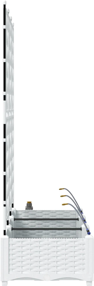 Sodo vazonas 3 vnt. Balta 120 x 40 x 126 cm PP
