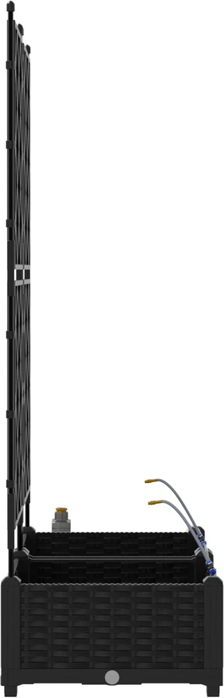Sodo vazonas 2 vnt. Juoda 80 x 40 x 126 cm PP