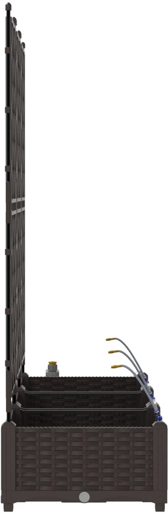 Sodo vazonas 3 vnt. Ruda 120 x 40 x 126 cm PP