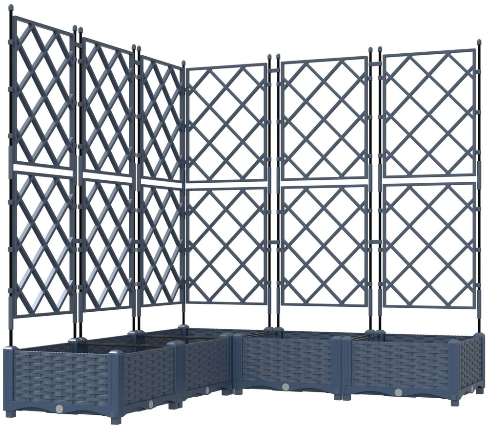 Sodo vazonas 5 pcs Pilka 120 x 120 x 125,5 cm Plienas