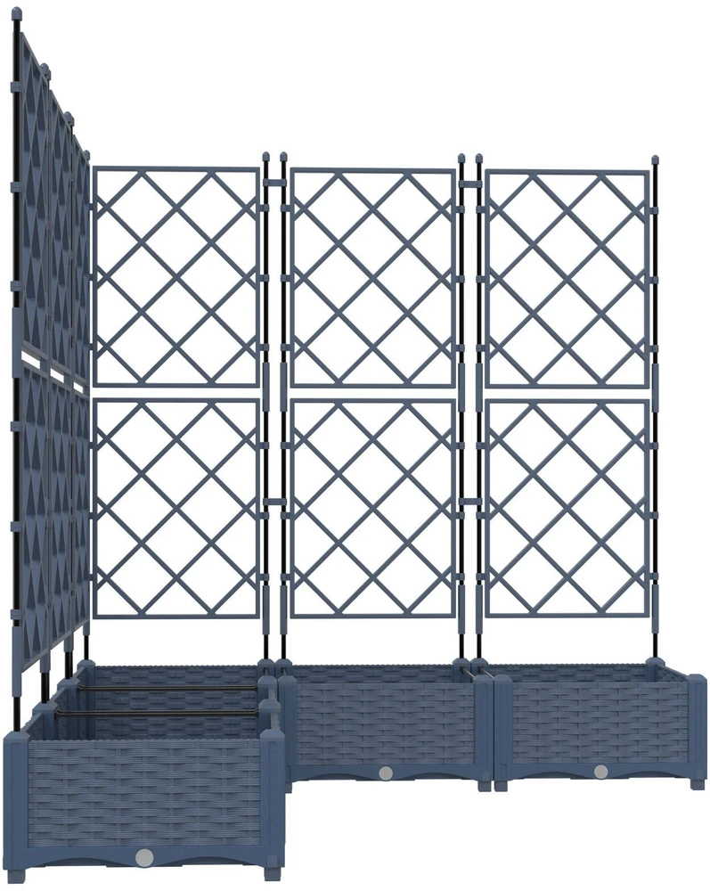 Sodo vazonas 5 pcs Pilka 120 x 120 x 125,5 cm Plienas