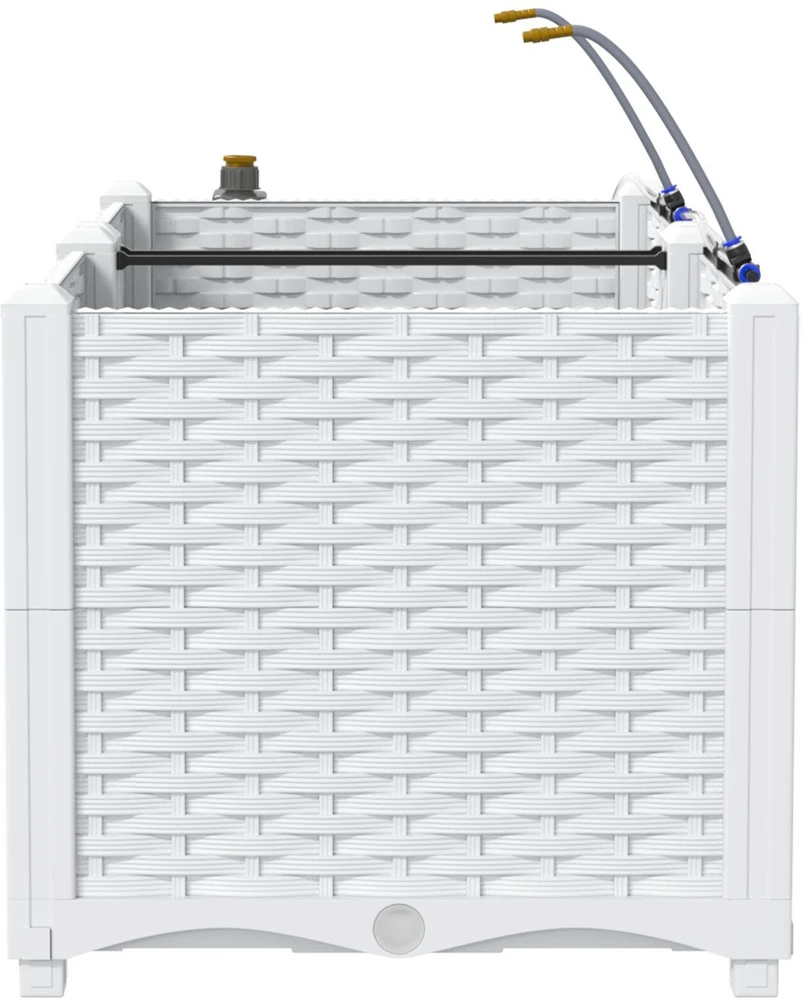 Sodo vazonas 2 vnt. Balta 80 x 40 x 37,5 cm PP