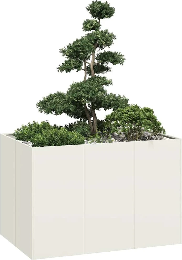 Lovelis, baltos spalvos, 120x80x80cm, plienas