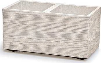 Sodo vazonas 57 x 28,8 x 29 cm Madera Case ECO Wood baltas PROSPERPLAST