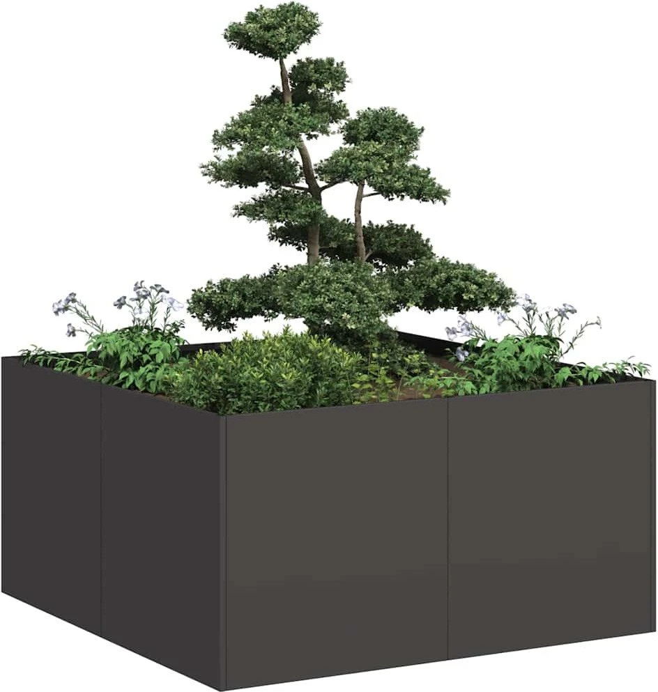 Lovelis, juodos spalvos, 80x80x40cm, šaltai valcuotas plienas
