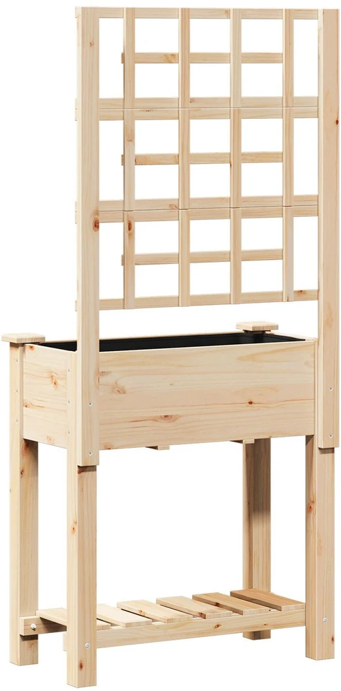 Sodo vazonas Smėlio 71 x 38 x 152 cm Kietasis pušinis medis